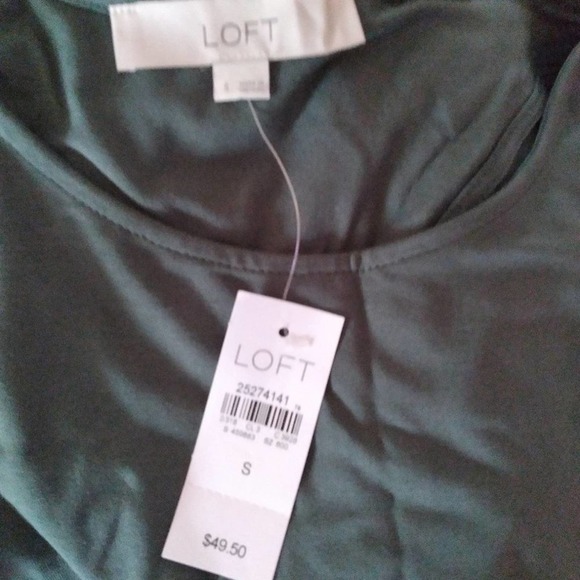 Ann Taylor Loft Knit Scoop Back Tank Dress Olive - Picture 5 of 5